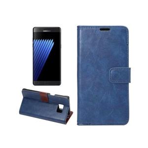 Samsung Galaxy Note 7 用 PU合皮 カード入れ 手帳タイプ スタンドケース#ブルー｜piii