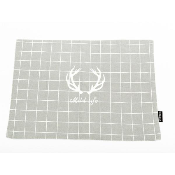 キッチン雑貨 四角形 コットン製 ランチョンマット コースター#鹿角模様