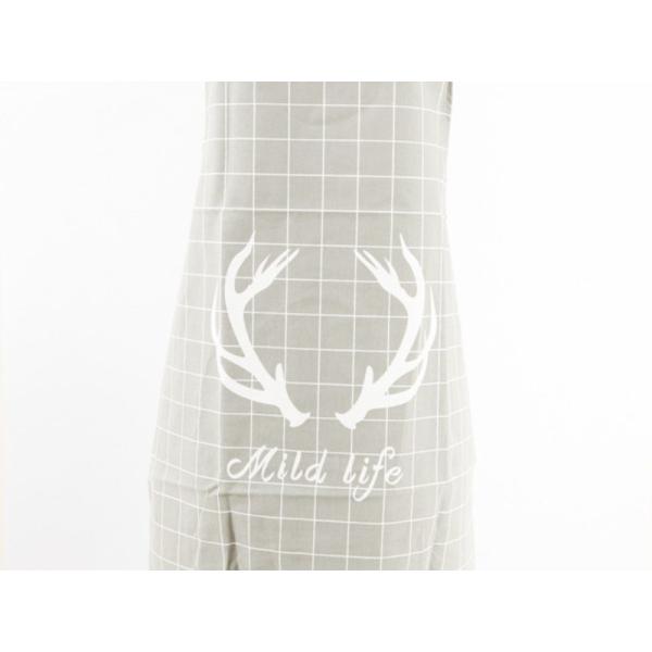 キッチン雑貨日用品 男女兼用 コットン生地 エプロン 料理#鹿角模様