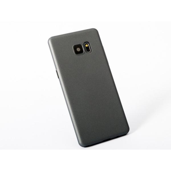 Samsung Galaxy Note 7 用 マット調 超軽量 ハードケース 保護カバー#グレー