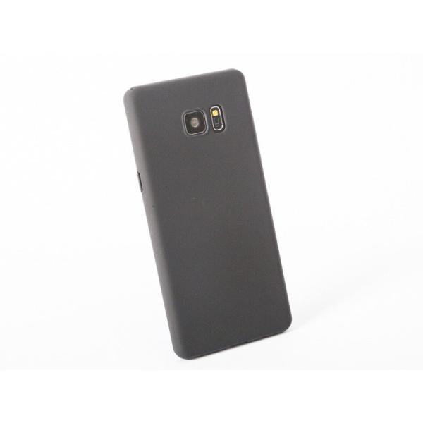 Samsung Galaxy Note 7 用 マット調 超軽量 ハードケース 保護カバー#ブラック