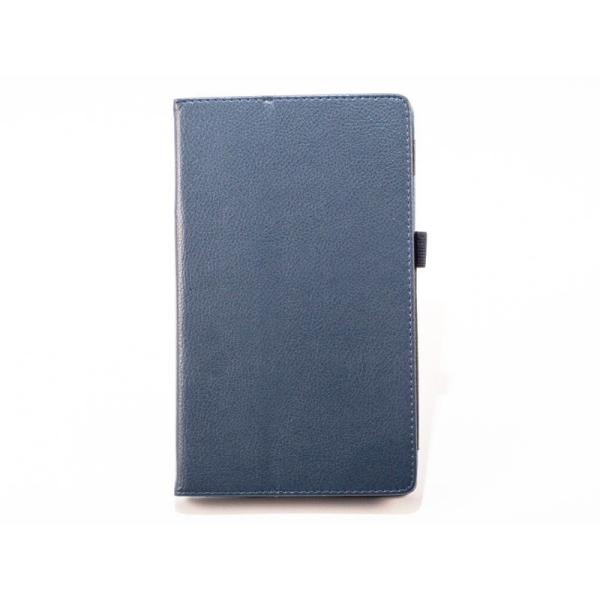 Lenovo TAB 3 8.0 850F レイシPU風 横開き スタンドケース ハードカバー#ネイ...