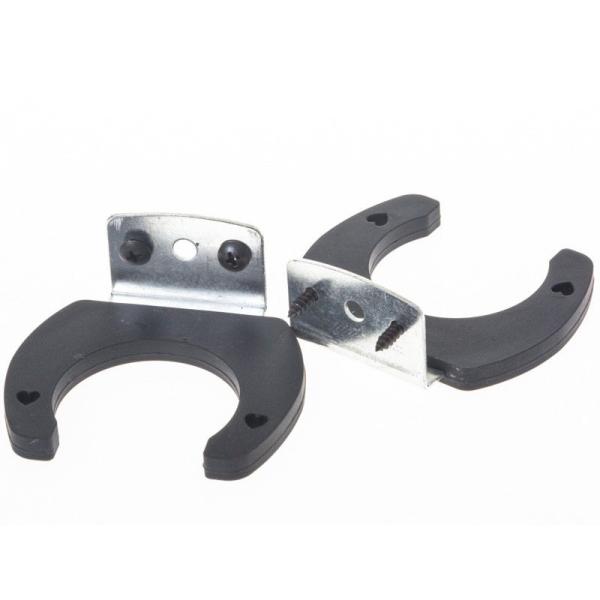 マイクロフォン用 金属製 壁掛け用ハンガー フック ブラケット クランプ#ブラック