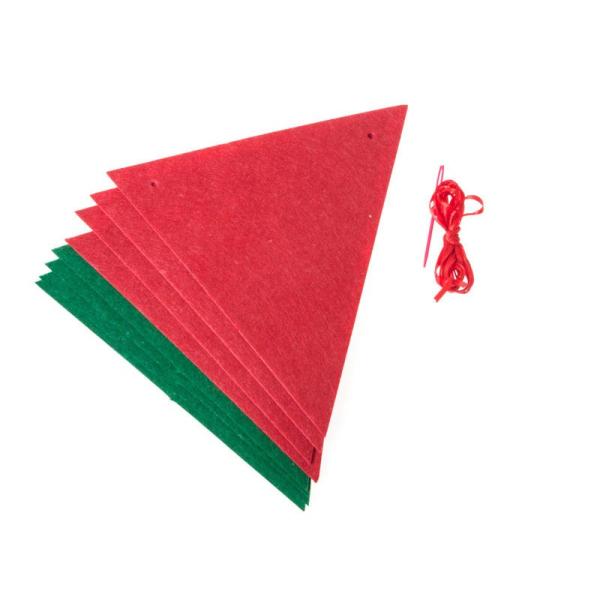 クリスマスにぴったり パーティー イベント デコ 旗飾り フラッグガーランド ガーランド#布製三角旗