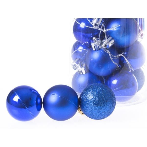 クリスマスにぴったり パーティー イベント 飾り デコ オーナメント ボール 8CM×24個#ブルー