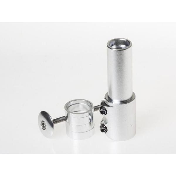 サイクル 自転車用アクセサリー 合金製 艶消し ハンドル高さ調節 パーツセット#シルバー