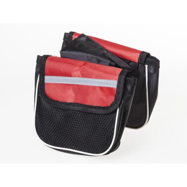 サイクル 自転車用 アクセサリー 小物入れ 収納 便利 フレームバッグ ポーチ#レッド