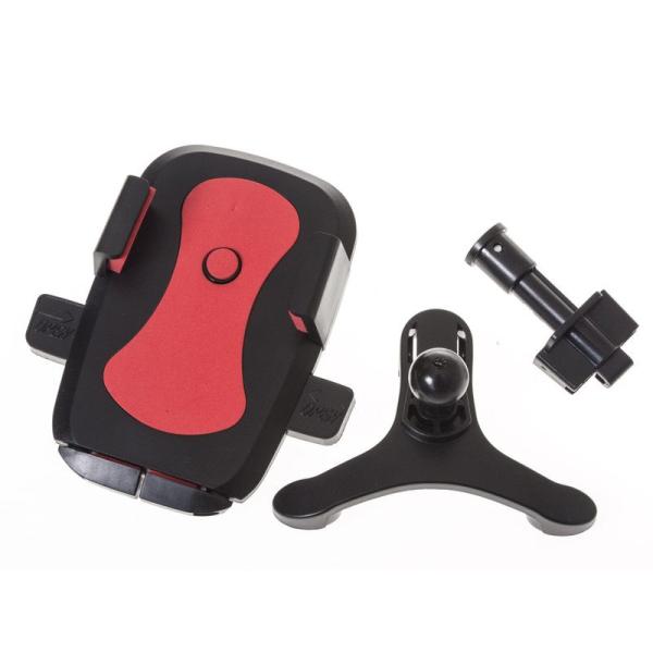 シンプル 自動車用 クリップ式 回転するマウントホルダー GPSなどのスマホ 携帯電話に対応#赤