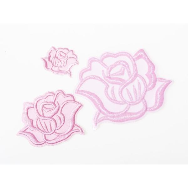 ファッション小物 布製 刺繍風 アクセサリー 飾り ミシン手芸 ワッペン アップリケ 花模様 3個入...
