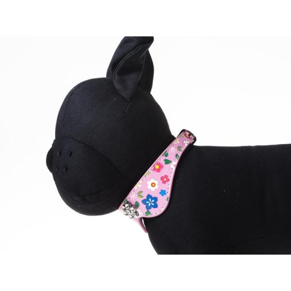 ペット用首輪 猫 小型犬 リボンスタイル ラインストーン装飾#ピンク