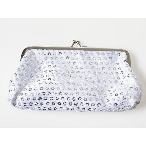 キラキラ ラメ入り レディース 女性用 がま口 財布 小銭入れ ミニポーチ#シルバー