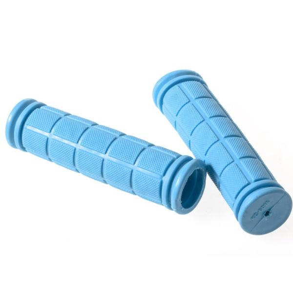 サイクル 自転車 ハンドル用 シリコン製 ソフトカバー チェック模様 カラフル シンプル#スカイブル...