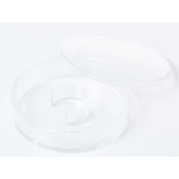 アクセサリー収納など アクリル製 円形 ウォッチケース ジュエルボックス Lサイズ
