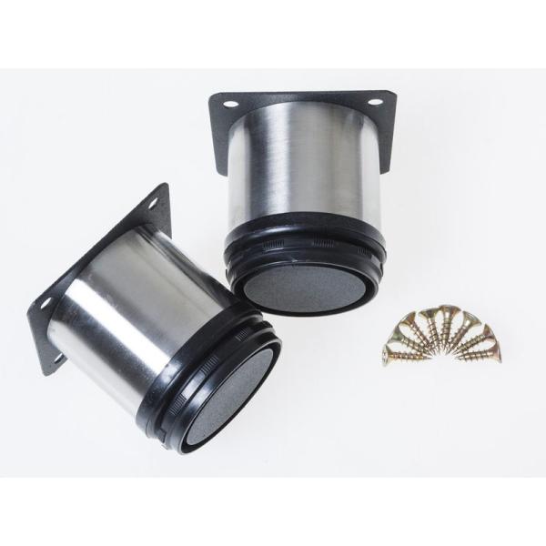 生活雑貨 インテリア 食器棚など 家具用 ステンレス パイプ足 2個入り#高さ8cm