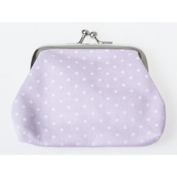 小さい水玉 ドット柄 レディース 女性用 がま口 財布 小銭入れ ミニポーチ#ピンク