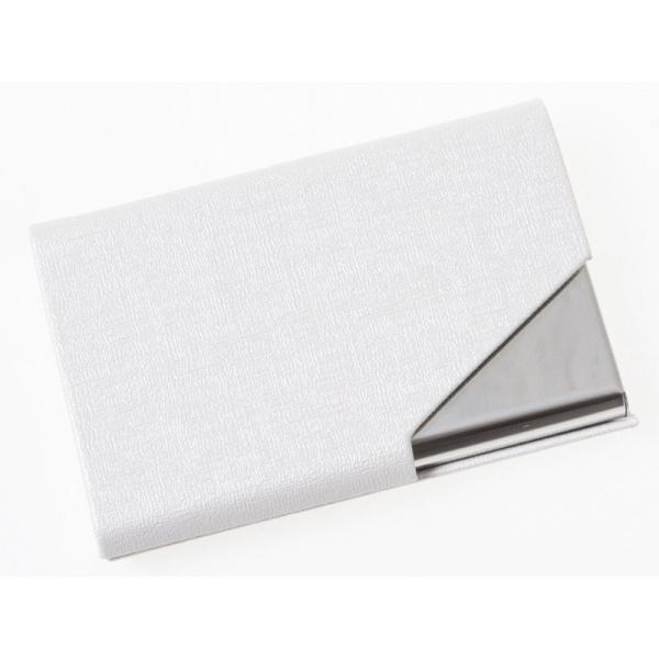 男女兼用 上質感模様 PUレザー+ステンレス合金製 マグネット内蔵 名刺入れ ケース カード収納整理...