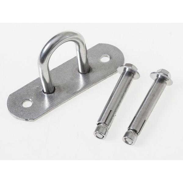 ステンレス製 U型フック プレート オールアンカー付 トレーニングなどに#スタンダード