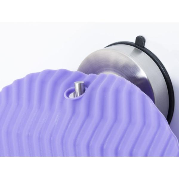 キッチン雑貨 シリコン製 シンプル ラウンド コースター Lサイズ パープル