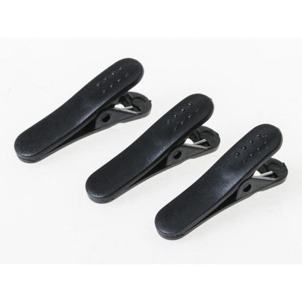 汎用 携帯 イヤホン ヘッドホン用 ケーブル シャツなどに クリップ 長めタイプ 3個セット#ブラッ...