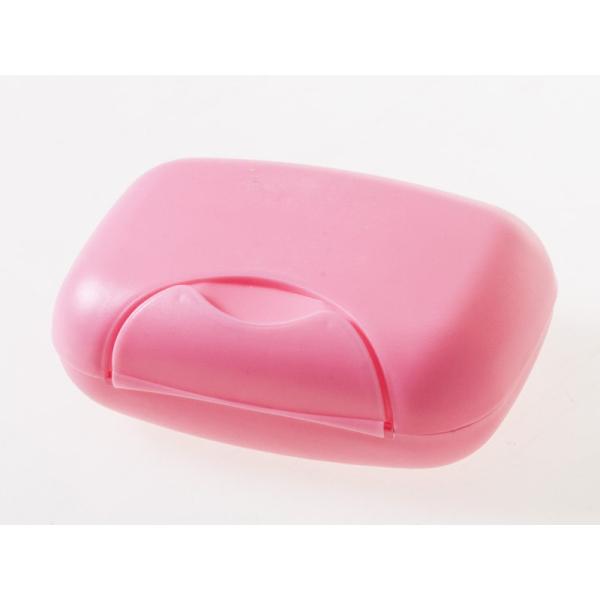 旅行トラベル 石けんボックス ソープ収納ケース Lサイズ#ピンク