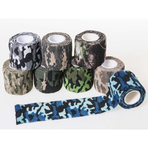 布製 伸縮可能 カモフラージュテープ 迷彩 グリップテープ 2.2M ミリテリー加工 偽装など#模様...
