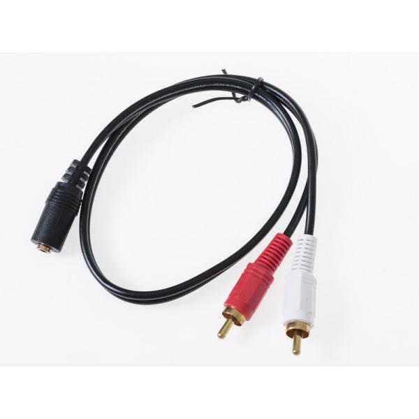 3.5MMプラグ メス TO RCA ステレオ オーティオケーブル AV 延長ケーブル