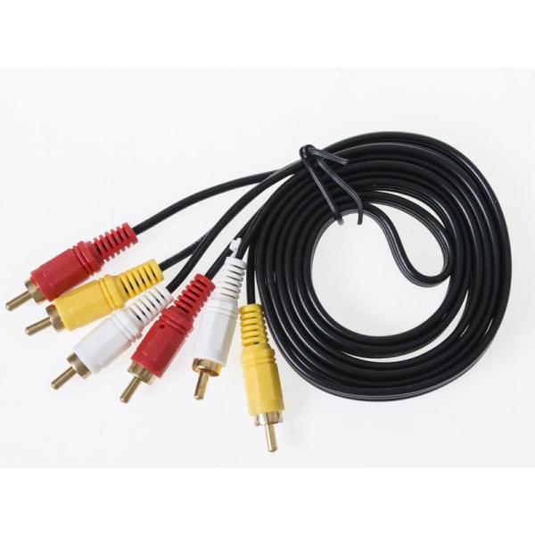 3ピンRCA オス TO 3ピン3RCA オス AVケーブル ビデオケーブル#1.5M