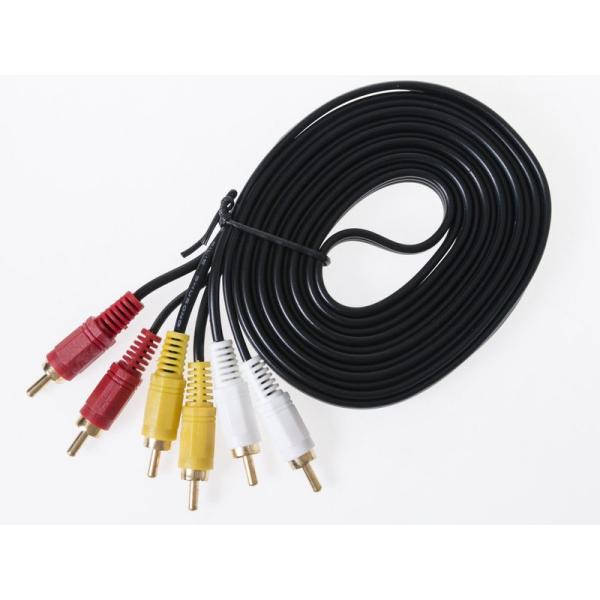 3ピンRCA オス TO 3ピン3RCA オス AVケーブル ビデオケーブル#3M
