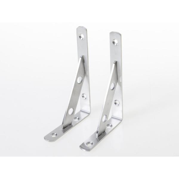 DIY リフォームなど ステンレス L字 棚受け 金具 ブラケット 2個入#250MM×170MM