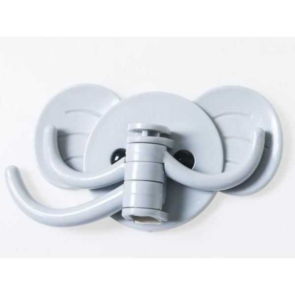 生活雑貨 収納 ゾウさん エレファント形 壁掛けフック マルチホルダー ハンガー 小物掛けなど#ブル...