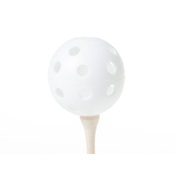 ゴルフ 練習用 ボール 室内 PUソフトボール 子ども 大人 5個入り#穴あけタイプ ホワイト