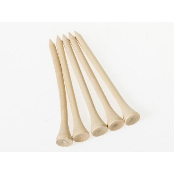 アウトドア スポーツ ゴルフ 用品 ボール固定 小物 ティー 5本入り#ウッド色 8.3CM