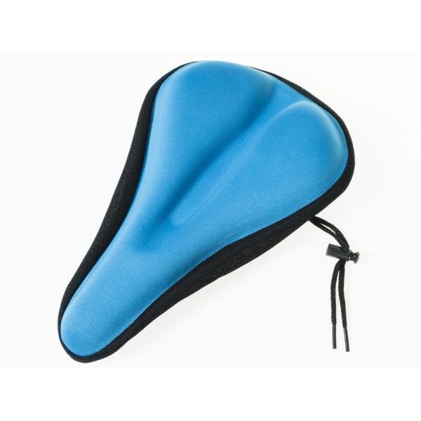 サイクル 自転車用 交換用 パーツ 厚めタイプ シリコン+スポンジ製 サドル 通気性#ブルー