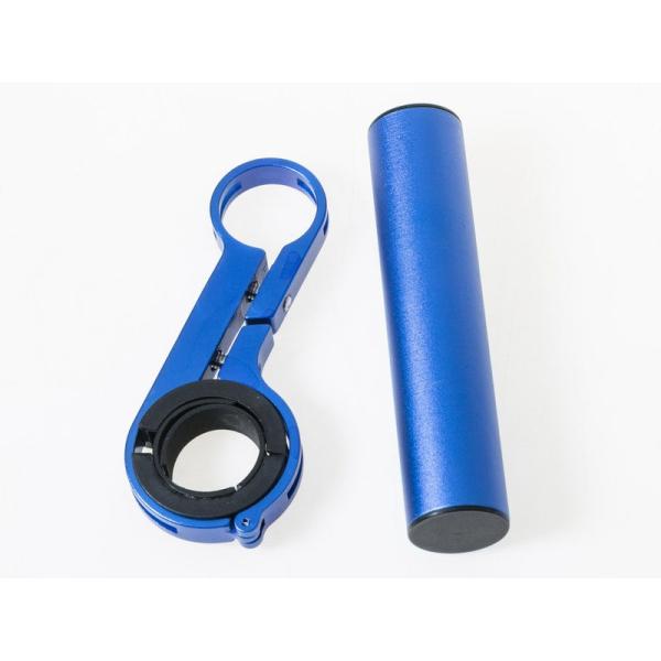 サイクリング 自転車アクセサリー 汎用 補助 固定器具 ブラケットホルダー アルミ合金製#ブルー