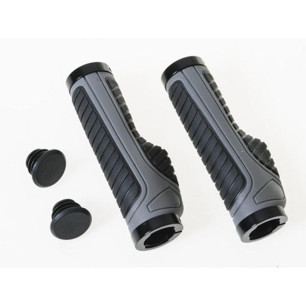 サイクリング 自転車 ハンドル用 アクセサリー 交換パーツ エルゴロックグリップ#ブラック×グレー