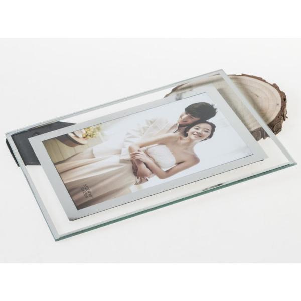 生活雑貨 インテリア小物 飾り 写真入れ 写真立て ガラスフォトフレーム クリスタルクリア 透明#6...