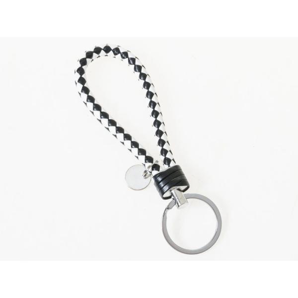 DIY 生活雑貨 ハンドメイド 手芸 パーツ 編み風 リング付き紐 キーホルダー作りなど#ブラック×...