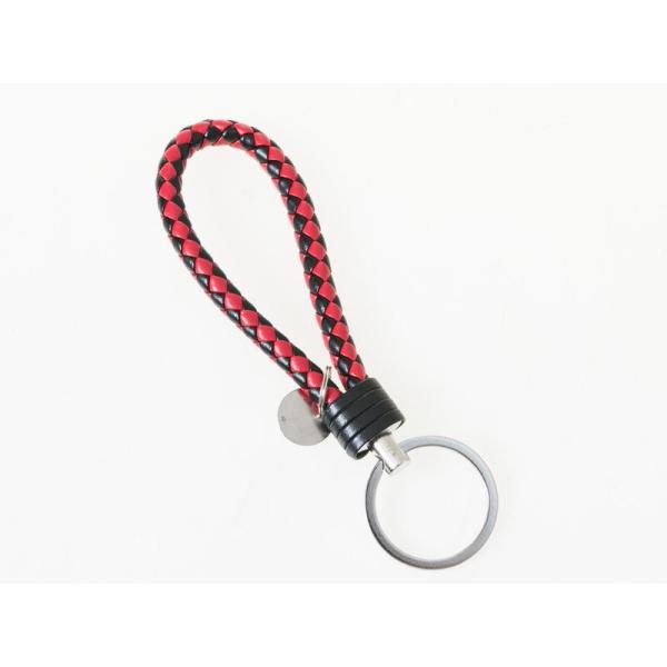 DIY 生活雑貨 ハンドメイド 手芸 パーツ 編み風 リング付き紐 キーホルダー作りなど#ブラック×...