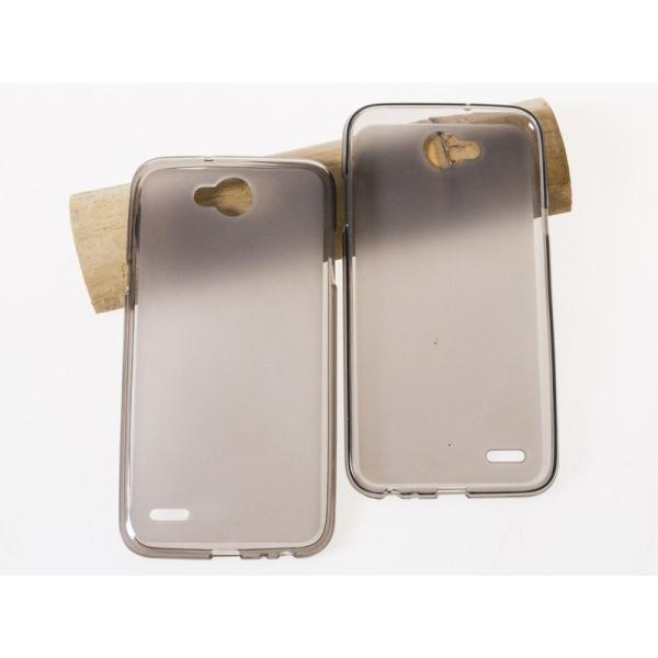 LG X POWER 2用 TPU製 無地 シンプル ソフトケース 保護カバー#クリアグレー