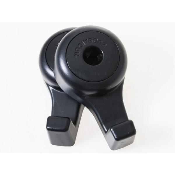 車載 ヘッドレスト 荷物掛け シートフック ハンガー 最大8KGまで 2個入#ブラック