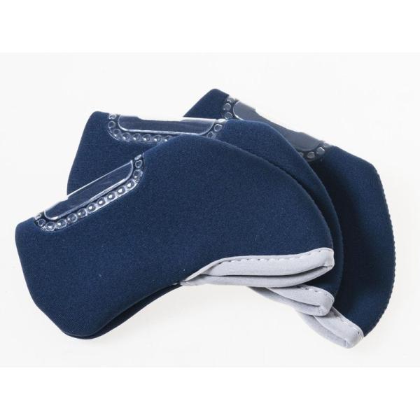 ゴルフ用 ドライバー用 ヘッドカバー 窓付き 10個入#ネイビー