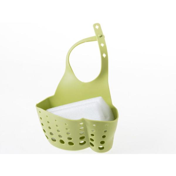 生活雑貨 風呂場 キッチンなど 水切りホルダー 水切りケース 小物収納 調節可能#グリーン