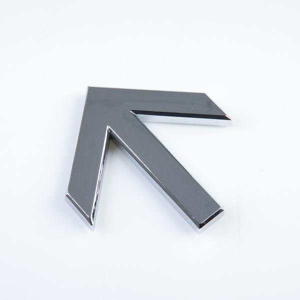 ABS製 立体 矢印マーク 標識 看板 ステッカー シール 両面テープ貼付 1個入#シルバー