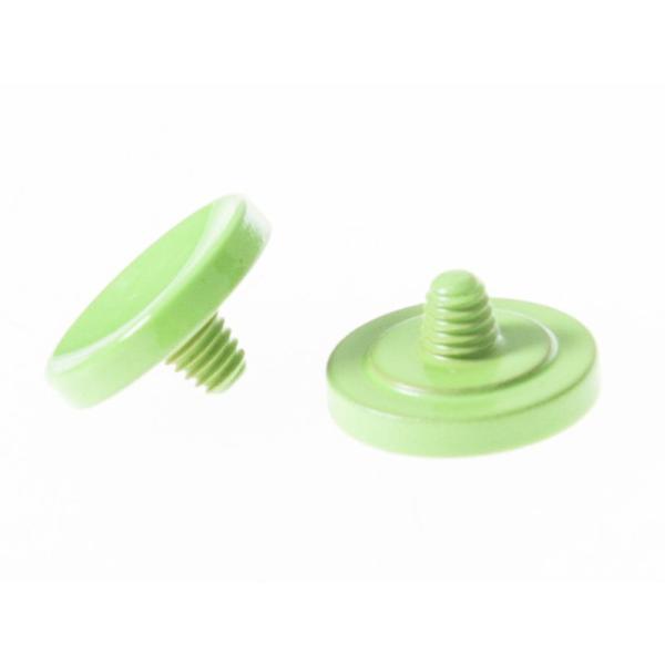 ねじ込み式 ソフト レリーズ シャッター ボタン 真鍮 窪みタイプ#グリーン