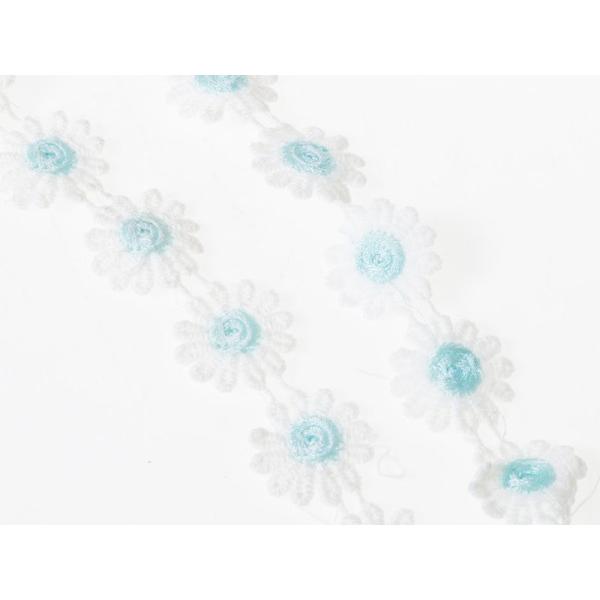 ミニフラワー 刺繍ワッペン ミシン手芸 デコ用 手縫い 長さ1M かわいい飾り#模様14