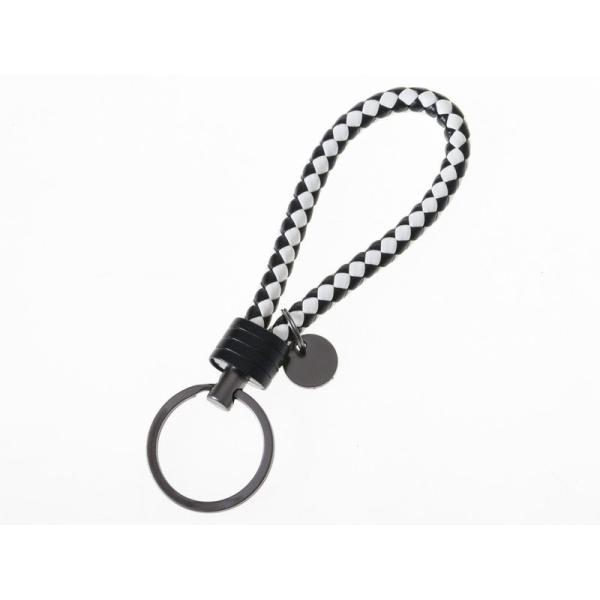 DIY 生活雑貨 ハンドメイド 手芸 パーツ 編み風 黒リング付き紐 キーホルダー作りなど#ブラック...