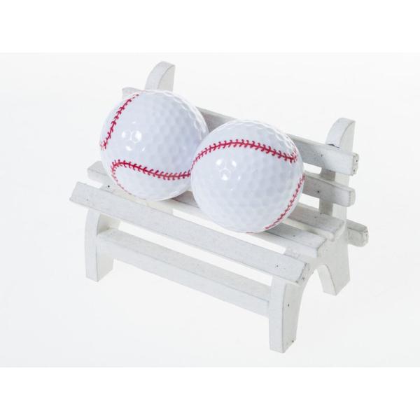 アウトドア ゴルフ 練習用 ボール ゴム材 3個入り#ベースボール風