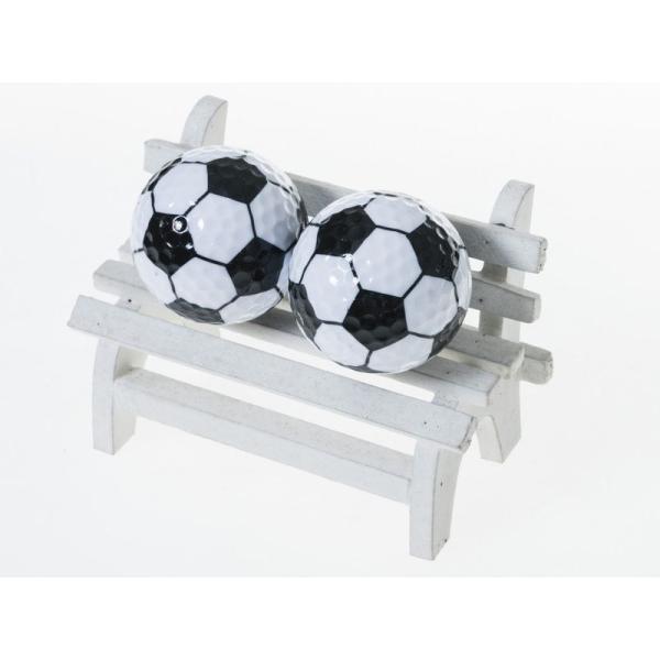 アウトドア ゴルフ 練習用 ボール ゴム材 3個入り#サッカーボール風