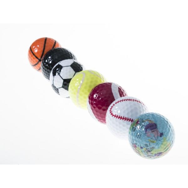 アウトドア ゴルフ 練習用 ボール ゴム材 3個入り#ビリヤードボール風