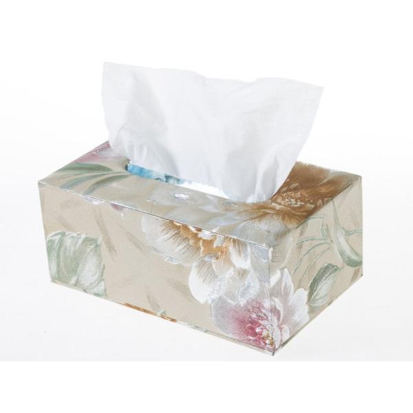 生活雑貨 エレガント インテリア小物 PUレザー ティッシュボックス#ピンク荷の花